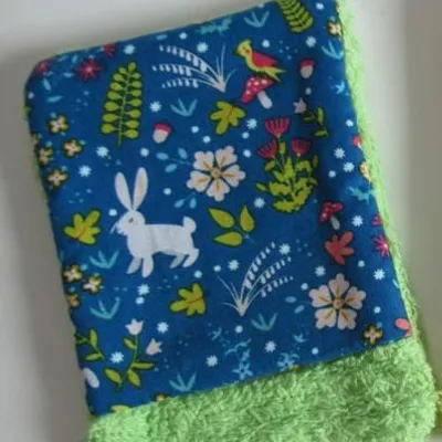 lingette débarbouillette réversible